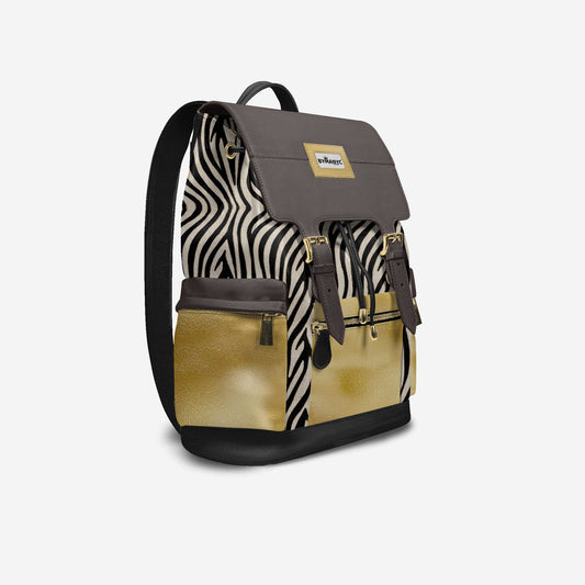 Luxury Vegan Backpack GOLD SAFARI – BYMANYC ® New York Made in Italy-0