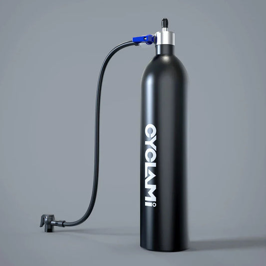 Aluminum Alloy 1.3L Tire Booster High-Pressure Air Tank with Valve Black-1