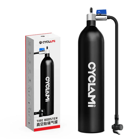 Aluminum Alloy 1.3L Tire Booster High-Pressure Air Tank with Valve Black-0
