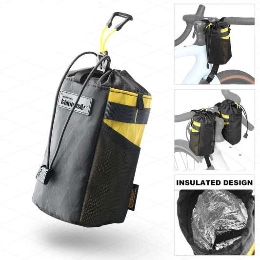 Insulated Handlebar Tool Bag 1L Nylon Carrier Pouch Yellow-1