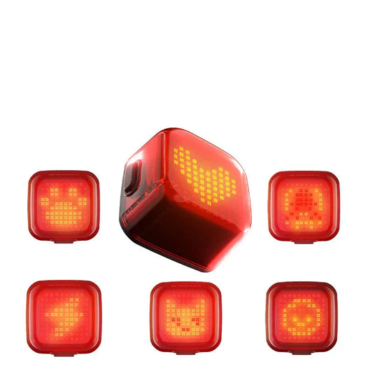 Smart Matrix Bike Tail Light Custom LED Patterns Red-0