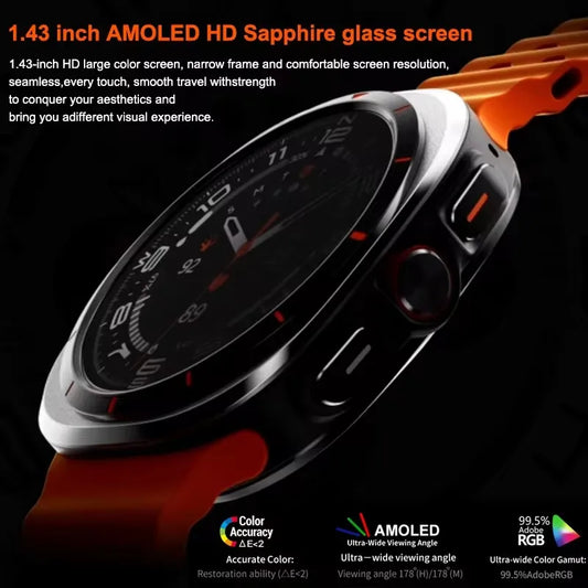 Waterproof Sports Smartwatch for Men (Orange)
