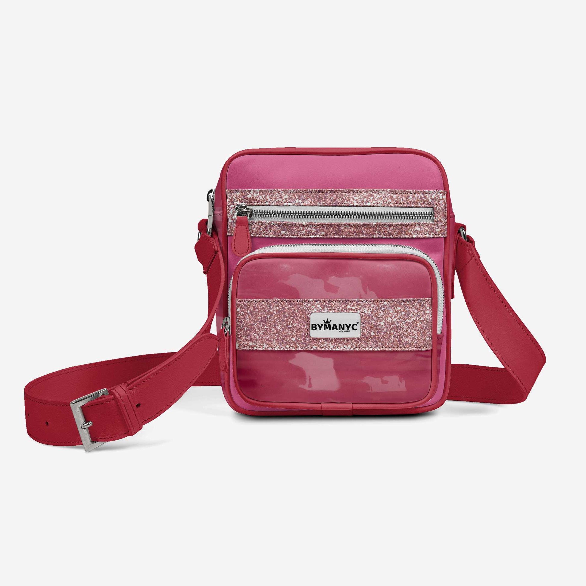 Vegan Pink Cross-Body Designer Shoulderbag | BYMANYC ® New York Luxury-1