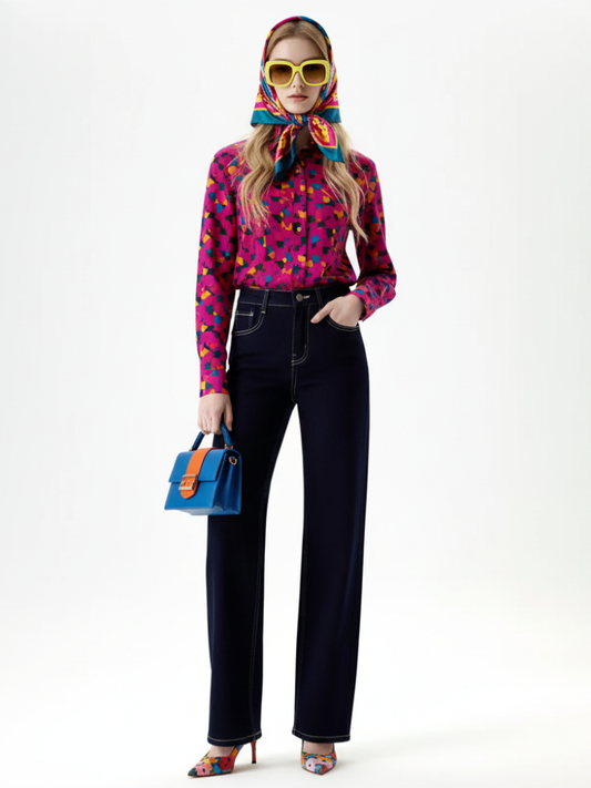 Wide-Leg Cropped Jeans, Fifth Avenue | Women - BYMANYC ® New York-0