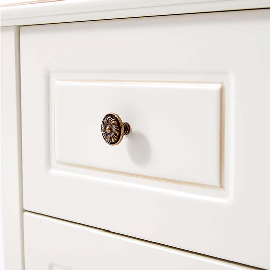 American Minimalist White Bedside Cabinet-1
