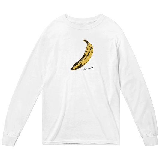 Andy Warhol's 1967 Pop Art Banana Graphic T-Shirt Long Sleeve-0