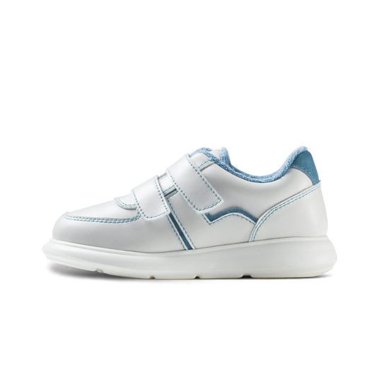 Azure Blue Kids Lightweight Fleece Lined Sneakers, Waterproof and Versatile Fall Winter Boots.-0