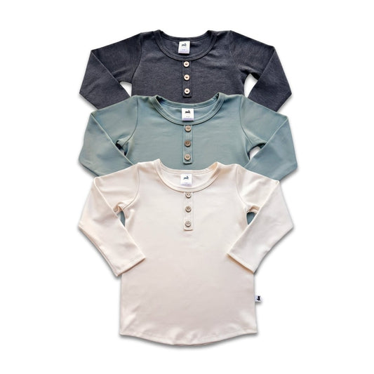 Baby/Kids Bamboo Henley Long-Sleeve Shirt — Last Call-0