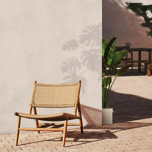 Benny Modern Rattan Lounge Chair Handwoven Outdoor Indoor Weatherproof-0
