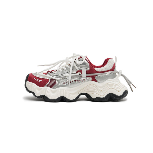 Breathable Platform Sports Sneakers for Women Lightweight Low-Impact Workout Shoes with Non-Slip Rubber Sole.-0