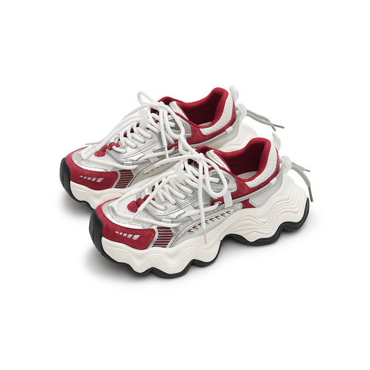 Breathable Platform Sports Sneakers for Women Lightweight Low-Impact Workout Shoes with Non-Slip Rubber Sole.-1