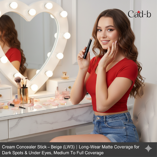 Cream Concealer Stick – Beige (LW3) | Long-Wear Matte Coverage for Dark Spots & Under Eyes, Medium To Full Coverage