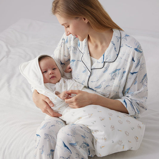 Extra Warm Cotton Swaddle Wrap Baby White Rabbit Embroidery-1
