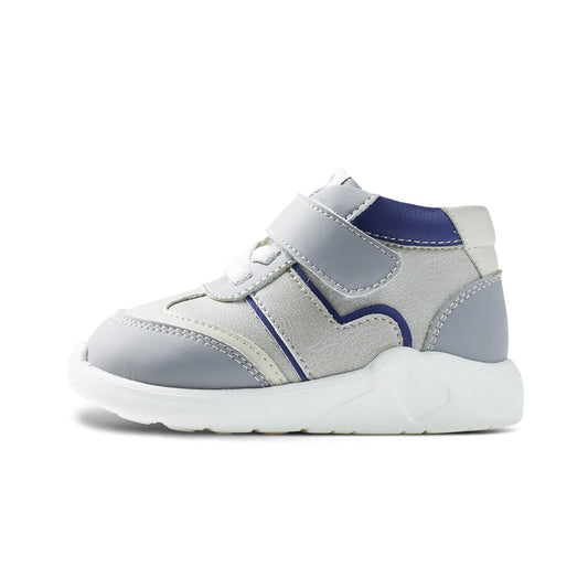 Eirene Soft Sole Non-Slip Pre-walker Grey Baby Sneakers-0