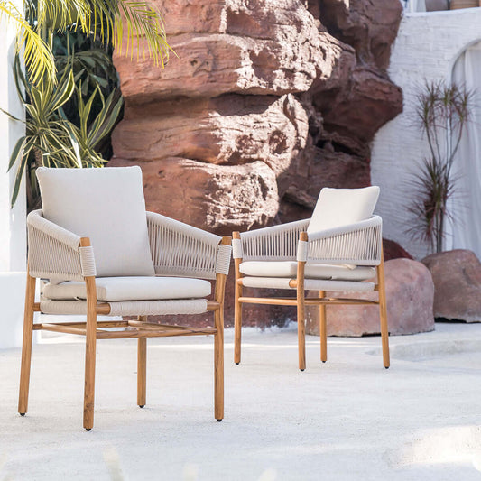 Solid Teak Wood Etimoe Dining Chair Outdoor with Ergonomic Seating-0