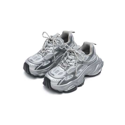 Fancy Silver Training Sneakers-1