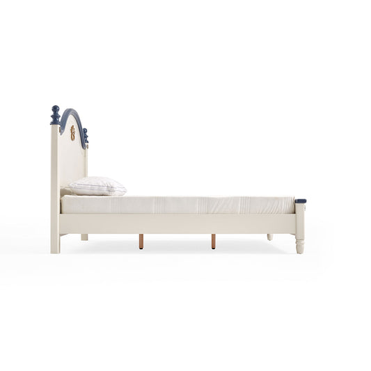Modern Minimalist Navy Boy Bed with Mattress-1