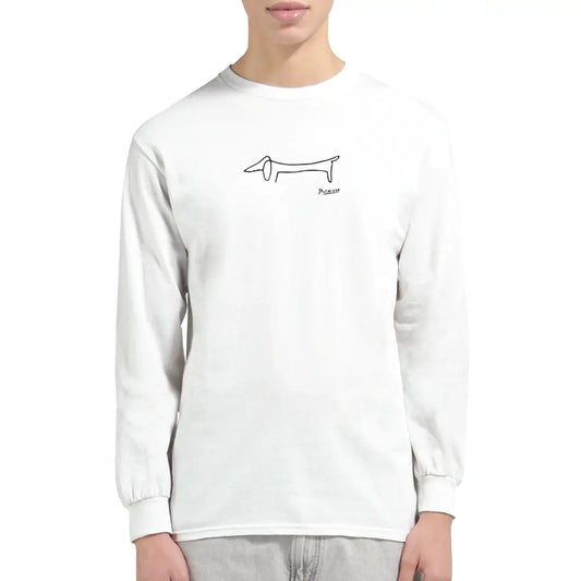 Pablo Picasso Dachshund Dog (Lump) Art Long Sleeve Shirt-1