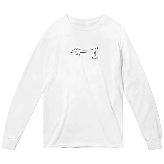 Pablo Picasso Dachshund Dog (Lump) Art Long Sleeve Shirt-0