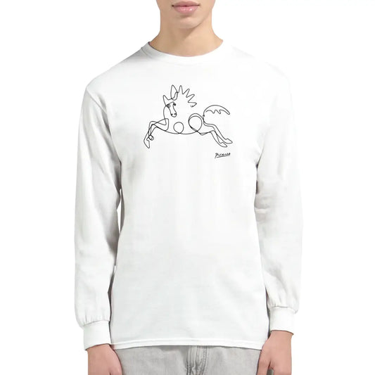 Pablo Picasso Horse Line Art Long Sleeve Shirt-1