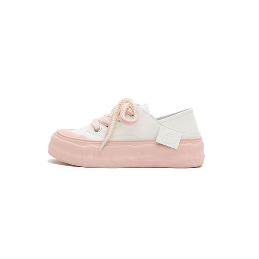 Platform Sneakers with Textured Laces-0