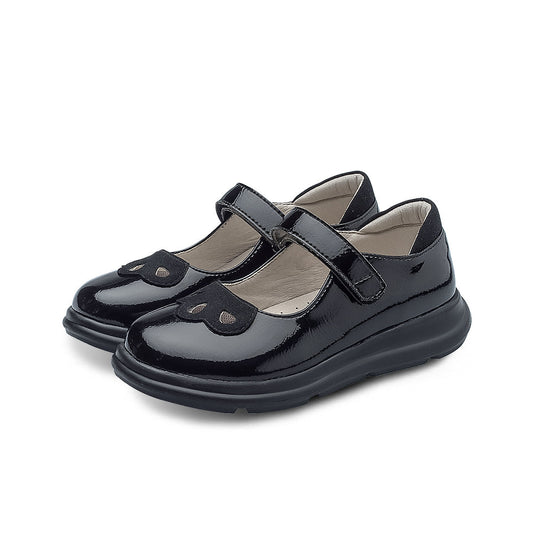 Preppy Girls Leather School Shoes-1