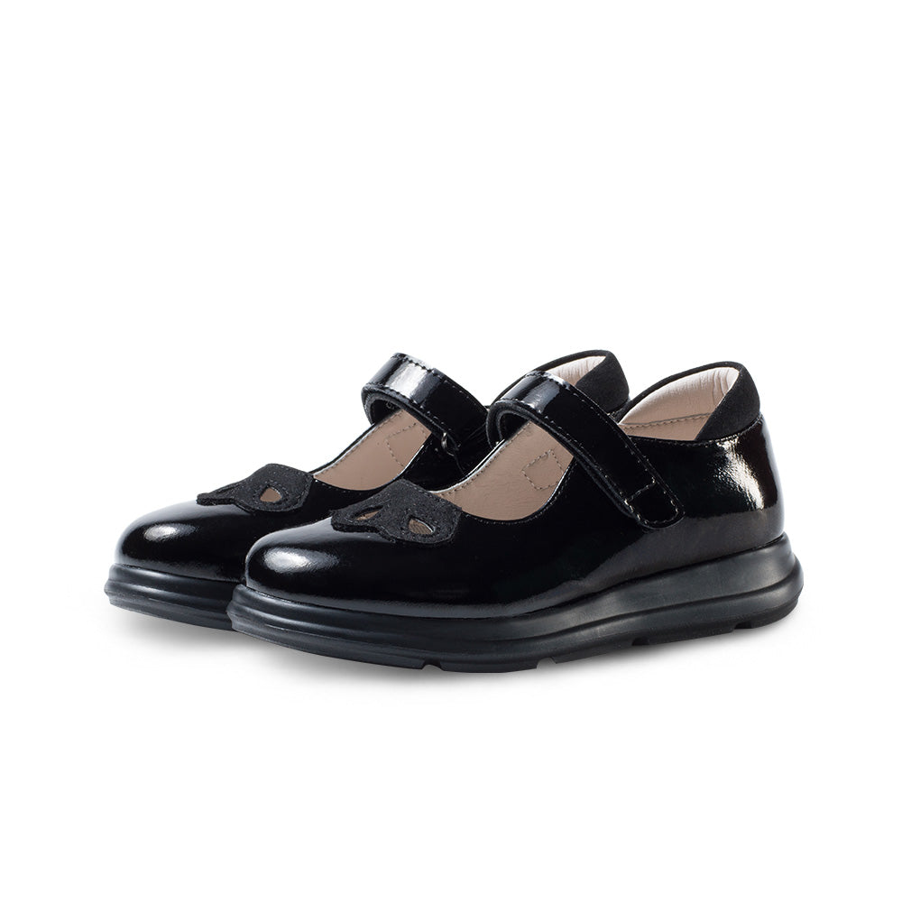 Preppy Girls Leather School Shoes-2