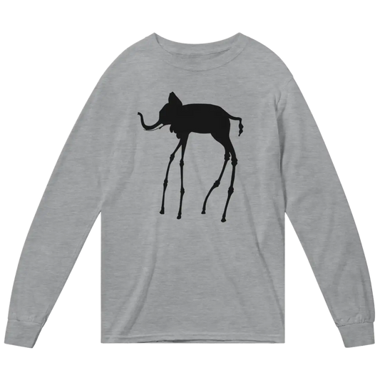 Salvador Dali Elephant Sketch Long Sleeve Shirt-0