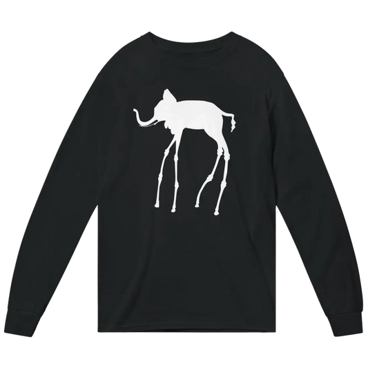 Salvador Dali Elephant Sketch Long Sleeve Shirt-1