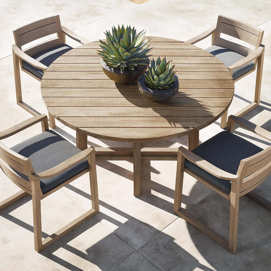 Sebastian Teak Outdoor Patio Armchair with Adjustable Backrest-0