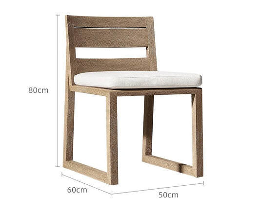 Sebastian Teak Dining Chair with Rot-Resistant Frame and Quick-Dry Foam Cushions-1