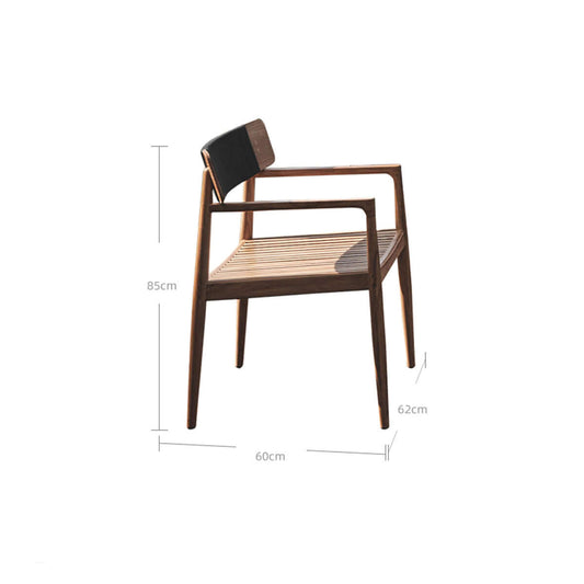 Waterproof Accent Dining Chair with Olefin Woven Rope and Premium Teak Wood Construction-1