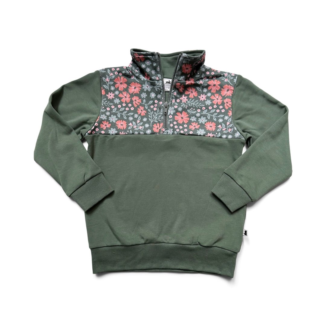 Youth Bamboo Fleece Half Zip — Last Call-6